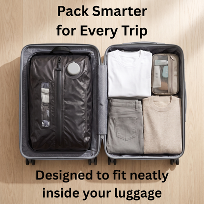 Compressed AirCompress bag inside a carry-on suitcase